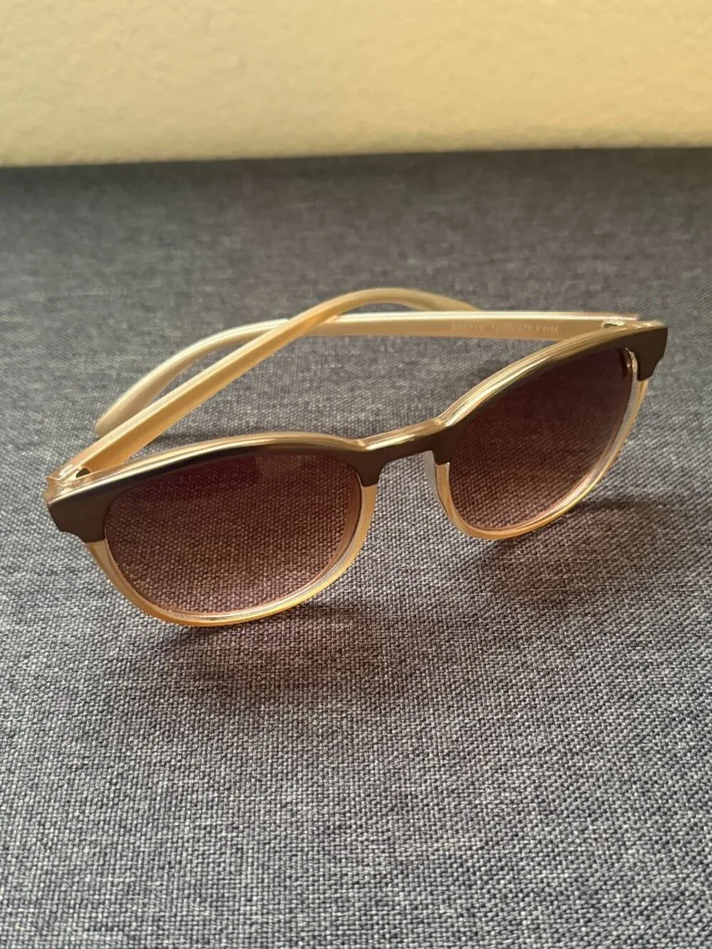 Champagne Round Sunglasses (with Free Case!)